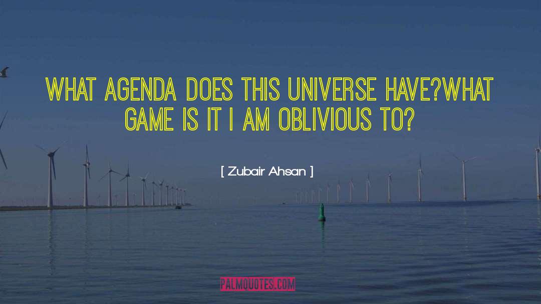 Zubair Ahsan Quotes: What agenda does this universe