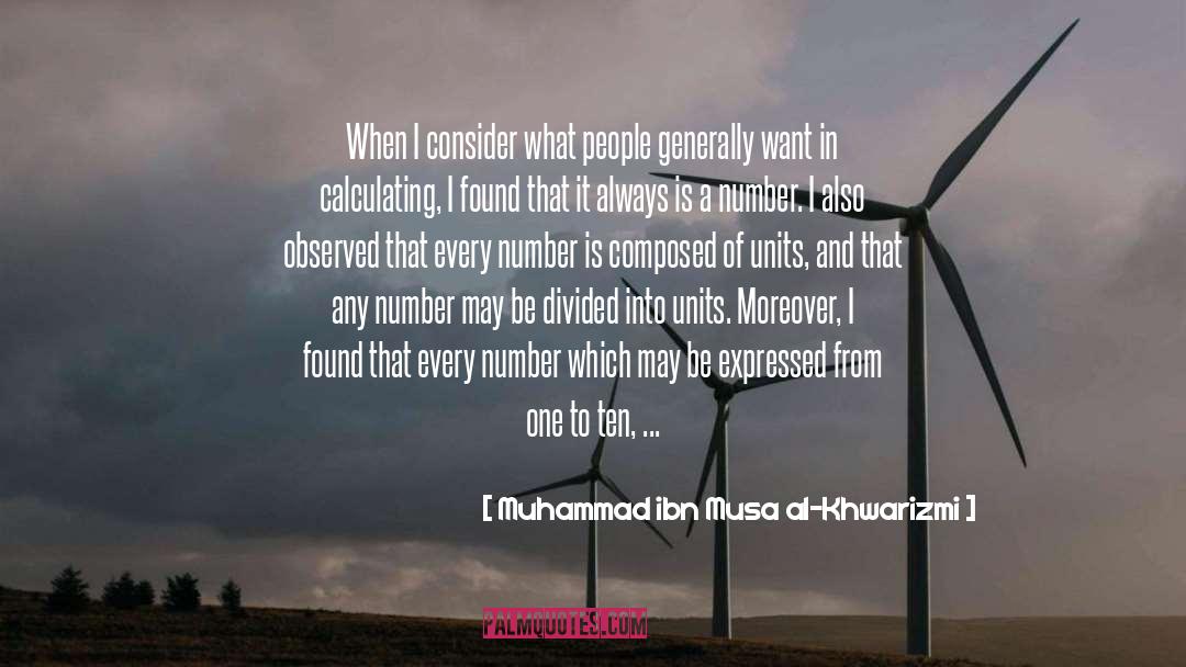 1274 Divided quotes by Muhammad Ibn Musa Al-Khwarizmi