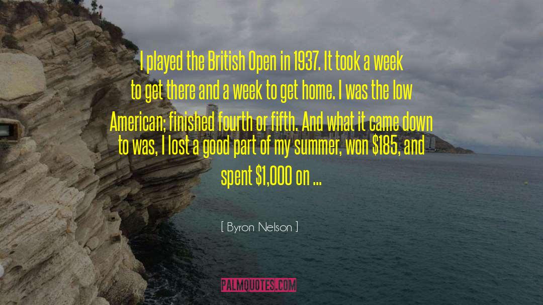 129th British Open quotes by Byron Nelson
