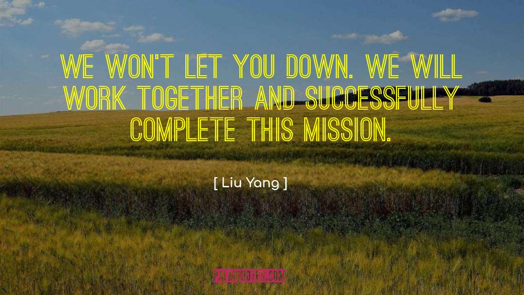 1563 Mission quotes by Liu Yang