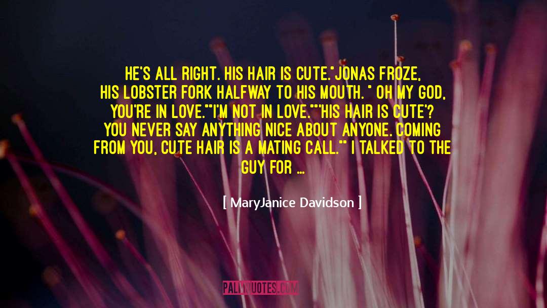 18 Cute Love quotes by MaryJanice Davidson