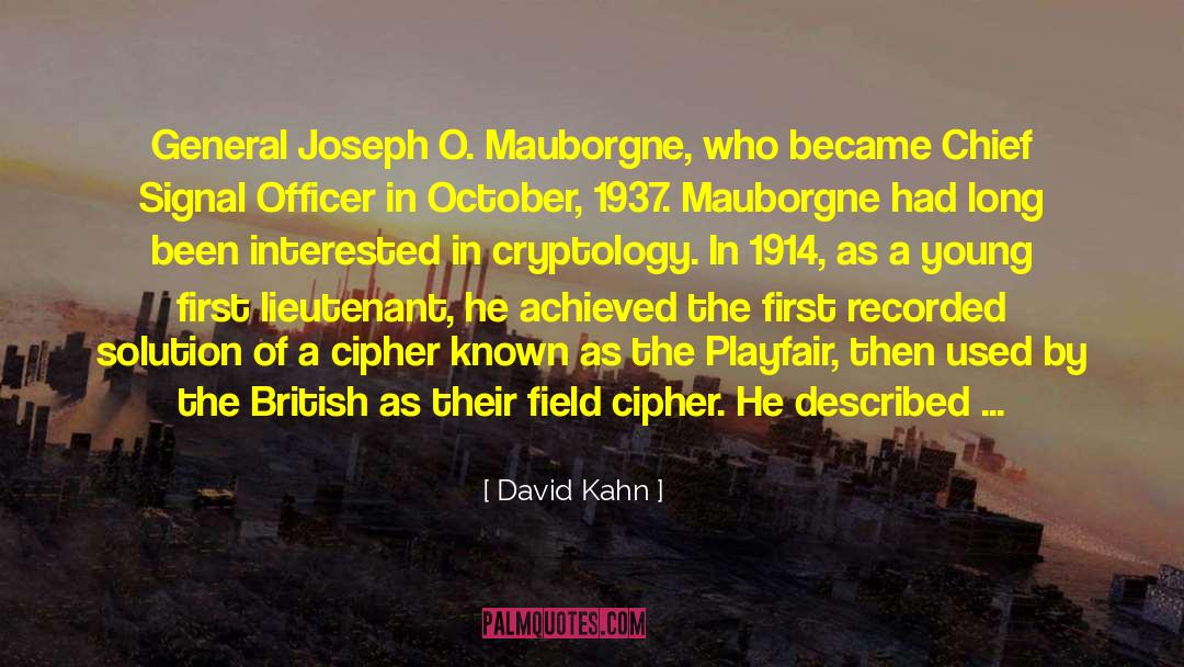 1914 quotes by David Kahn