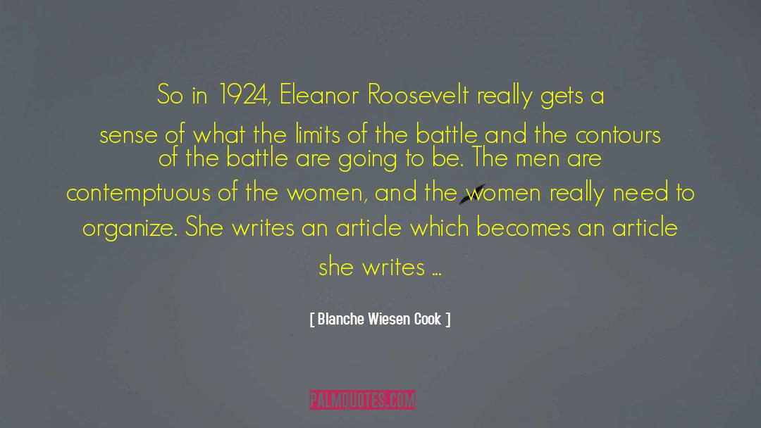1924 quotes by Blanche Wiesen Cook