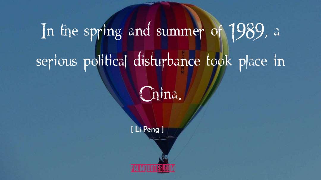 1989 quotes by Li Peng