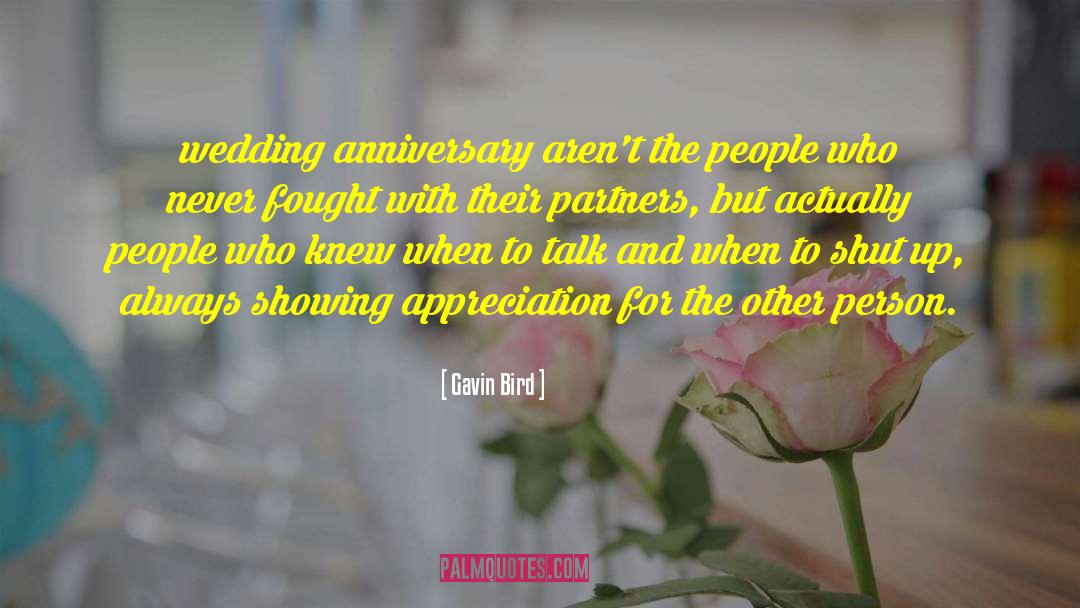 1st Wedding Anniversary Wishes For Husband quotes by Gavin Bird