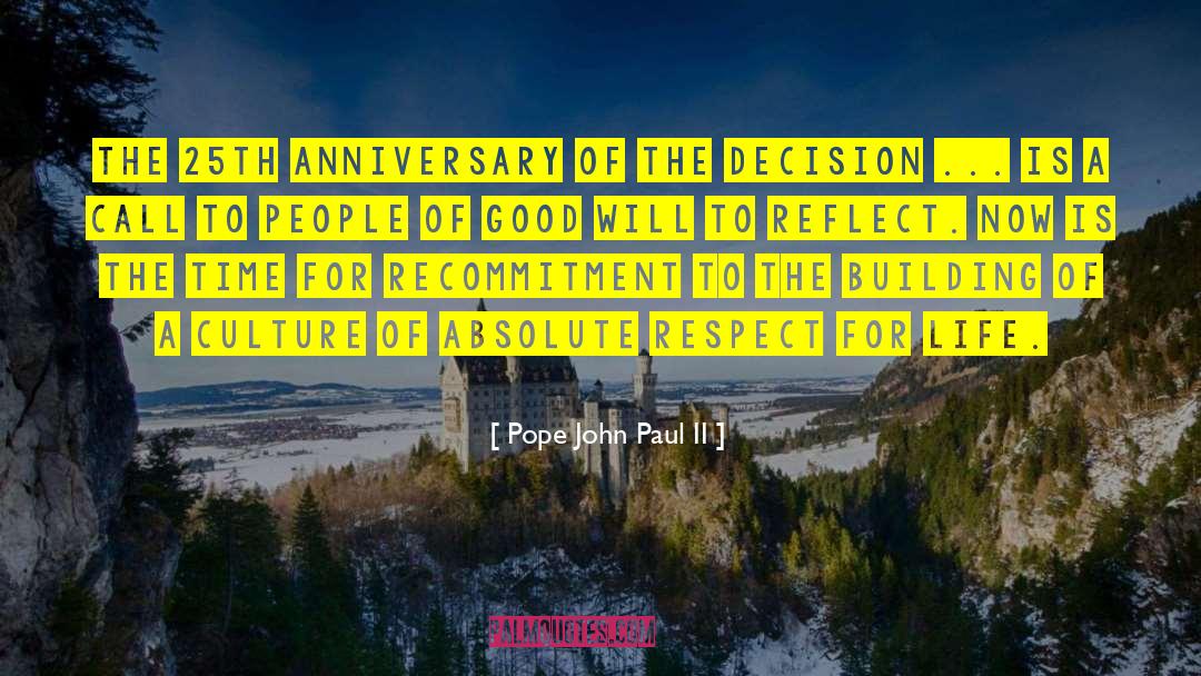 25th Anniversary Of A Company quotes by Pope John Paul II