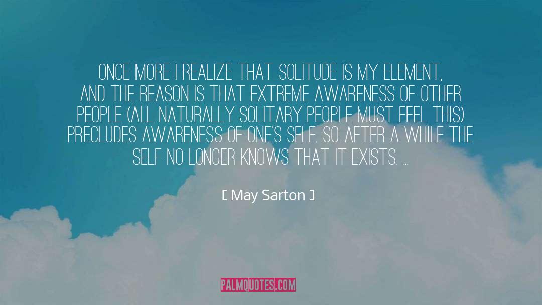 4 Elements Poem quotes by May Sarton