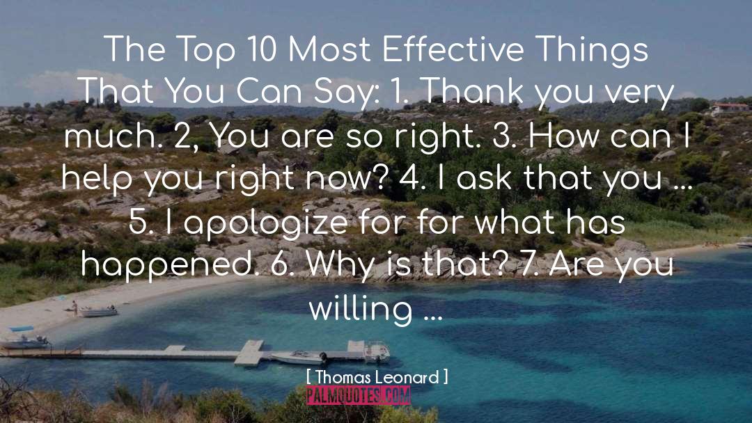 4 quotes by Thomas Leonard