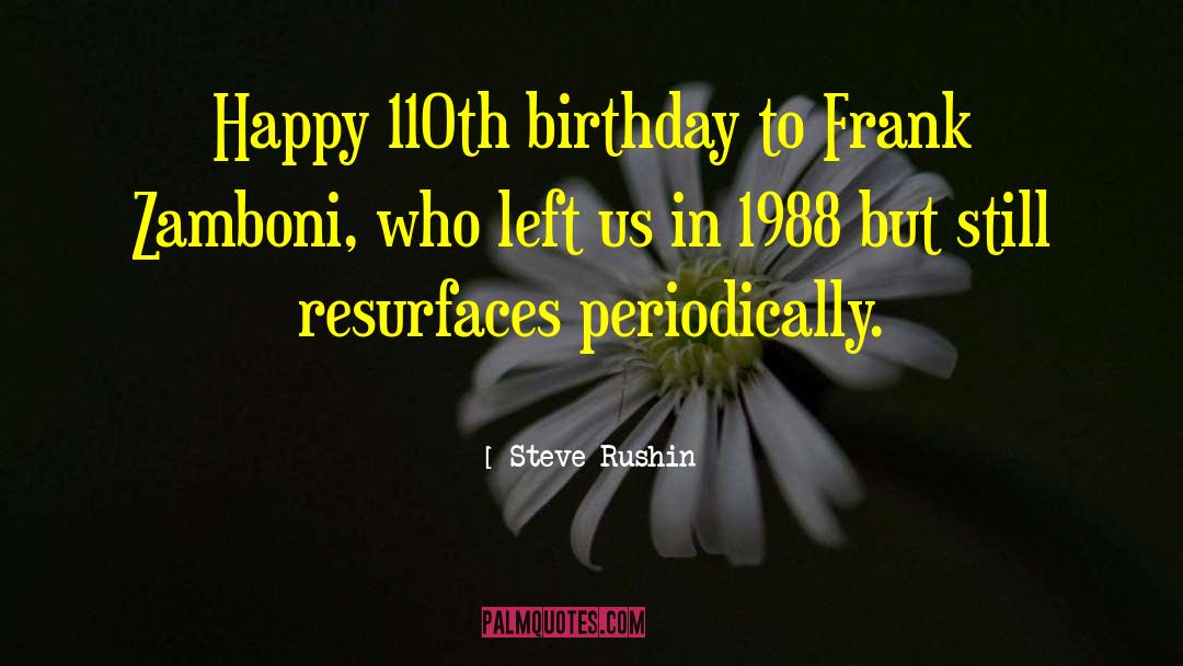 40th Birthday quotes by Steve Rushin