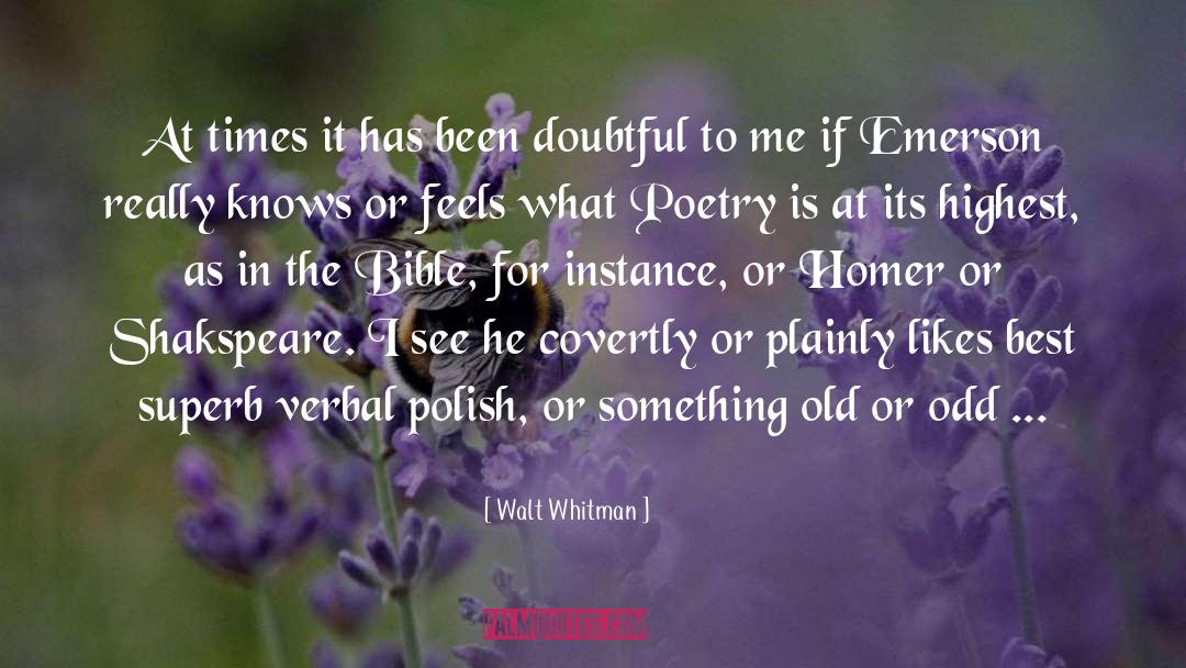 50 Best Homer quotes by Walt Whitman