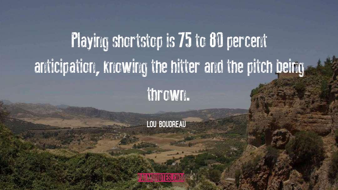 80 Percent quotes by Lou Boudreau