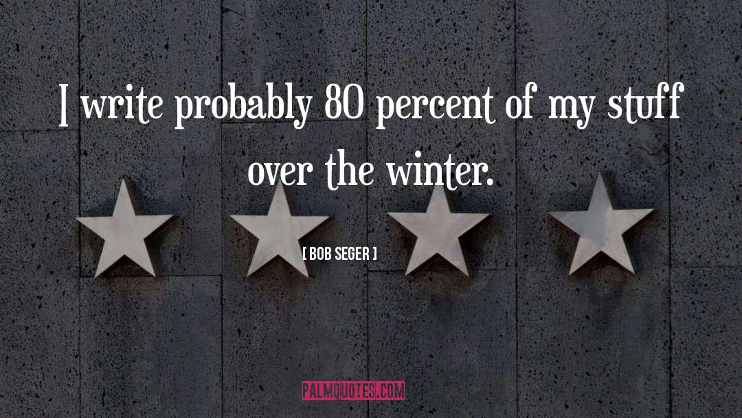 80 Percent quotes by Bob Seger