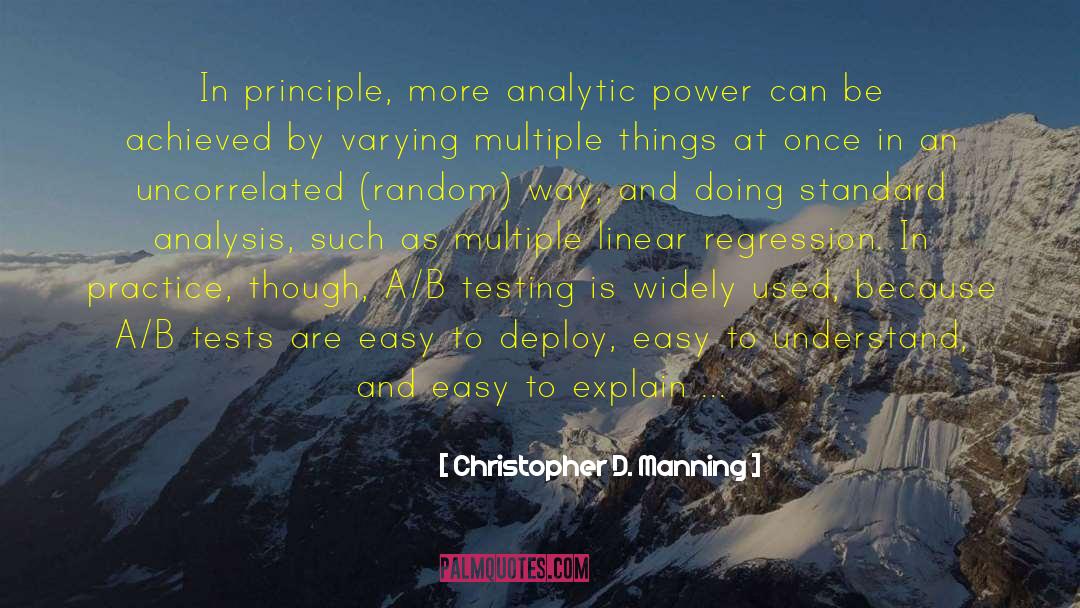 A B Testing quotes by Christopher D. Manning