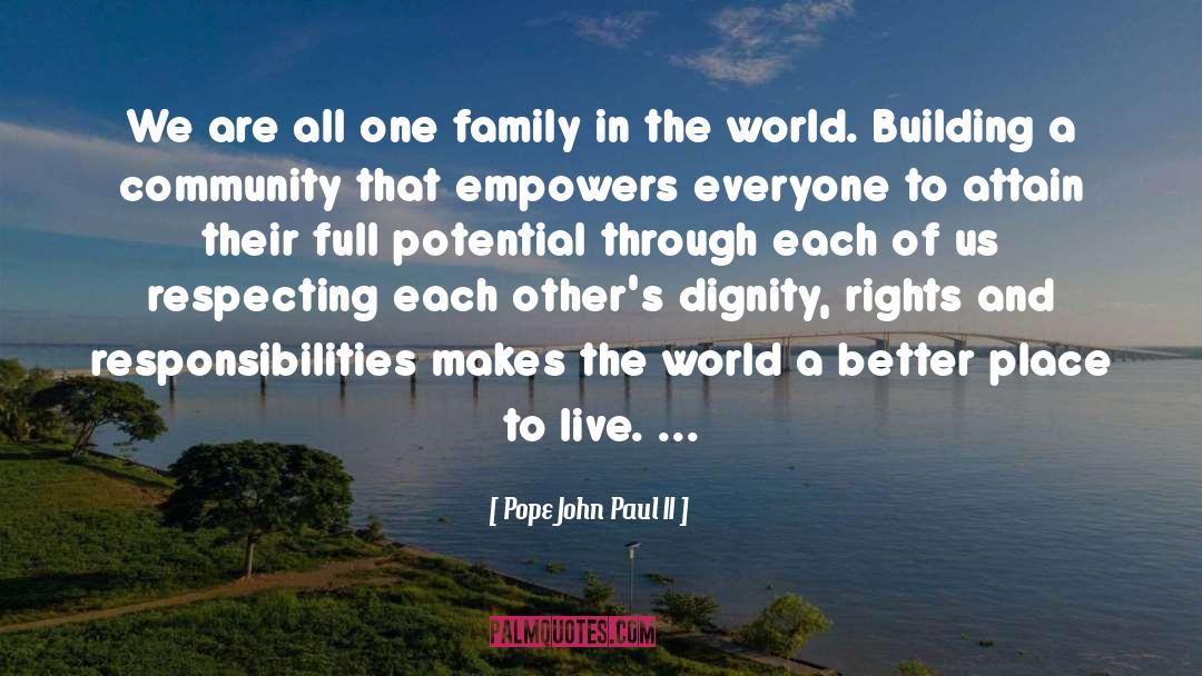A Better Place To Live quotes by Pope John Paul II