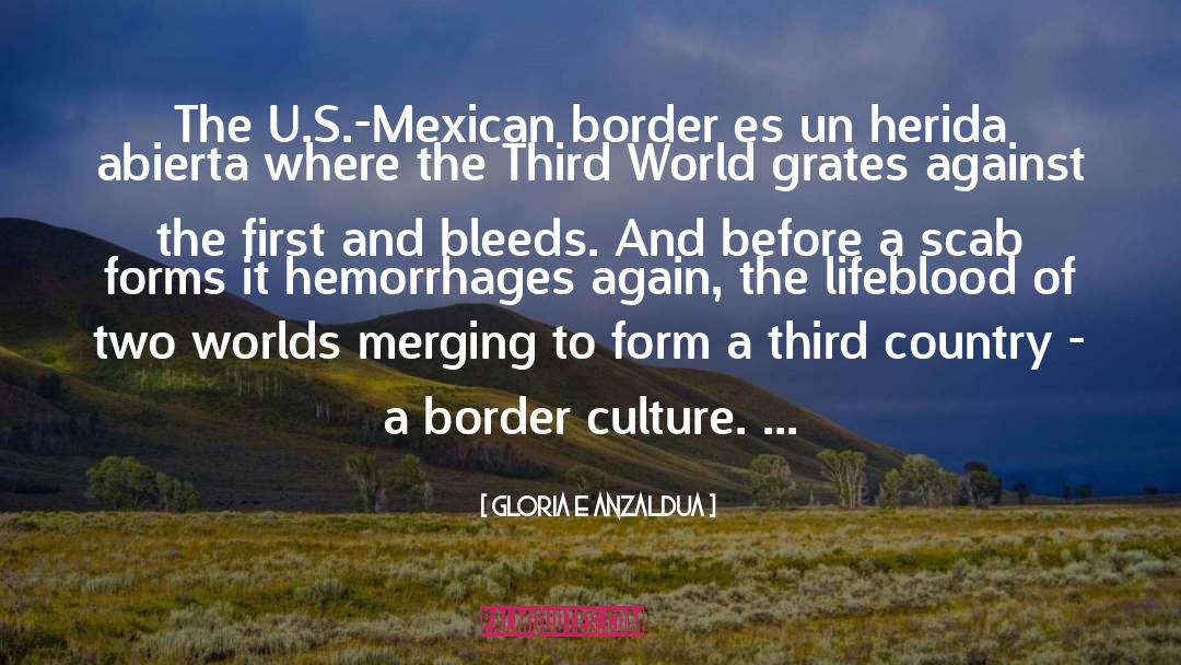 A Border quotes by Gloria E Anzaldua