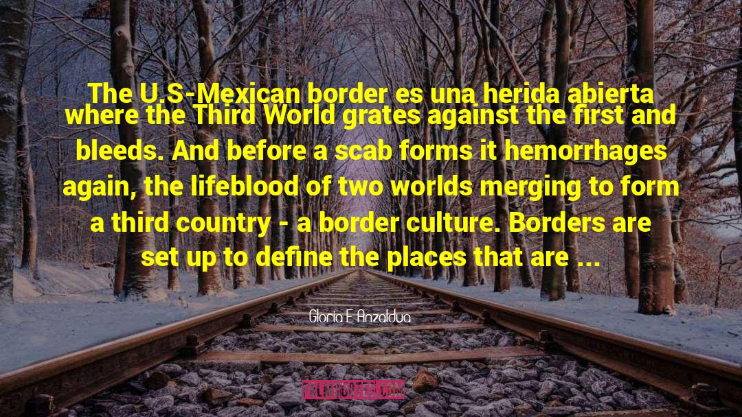 A Border quotes by Gloria E Anzaldua