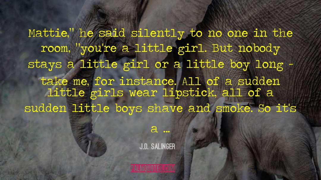 A Boy And Girl Being Friends quotes by J.D. Salinger
