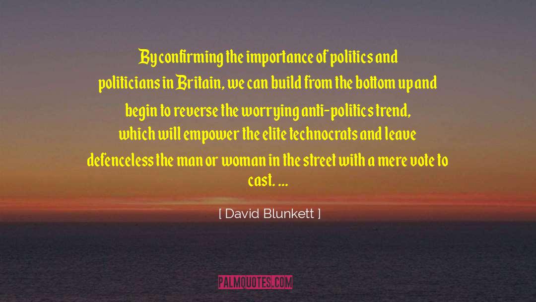 A Cast Of Stones quotes by David Blunkett