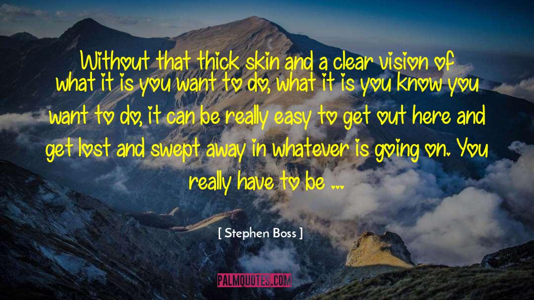 A Clear Vision quotes by Stephen Boss