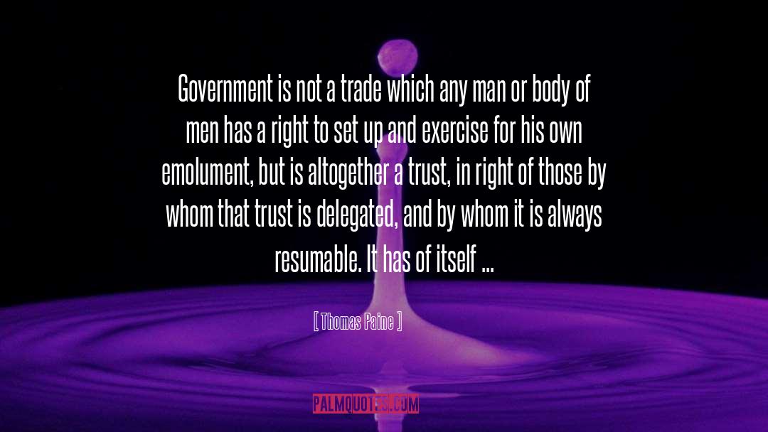 A Devine Set Up quotes by Thomas Paine