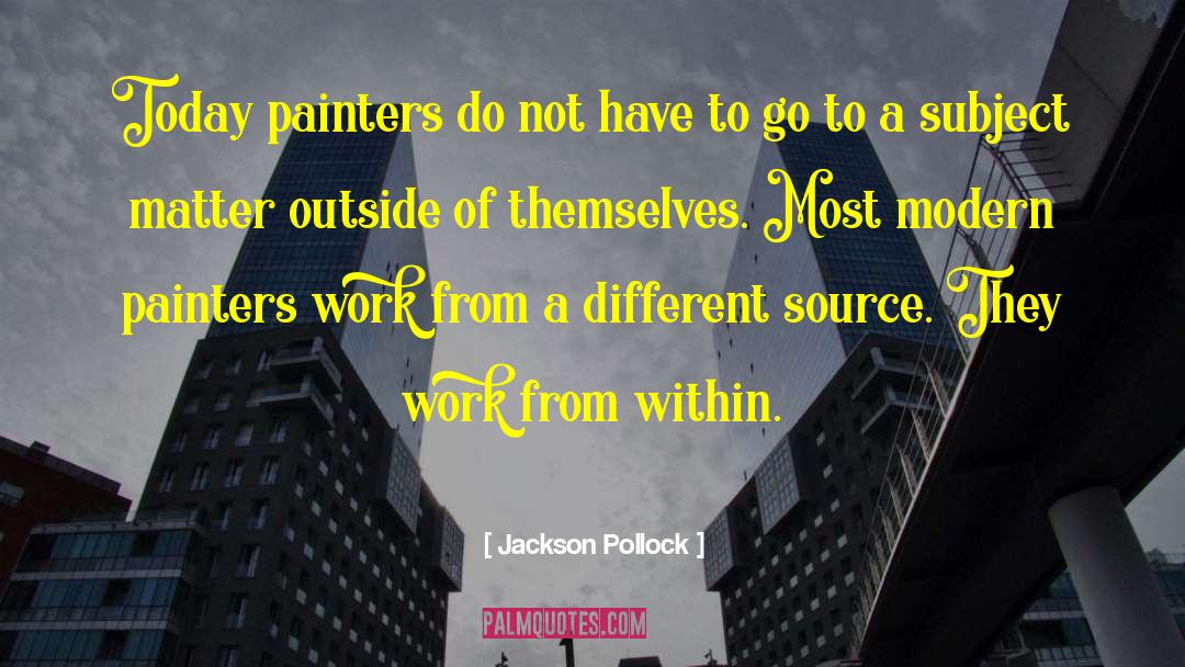 A Different Blue quotes by Jackson Pollock