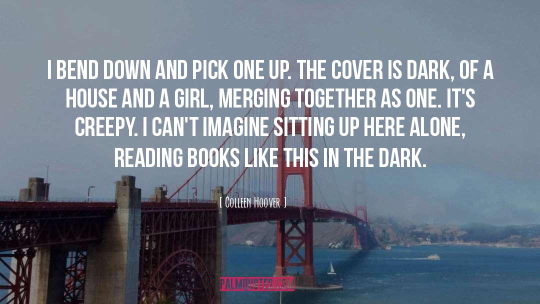 A Girl Sitting Alone In Rain With quotes by Colleen Hoover
