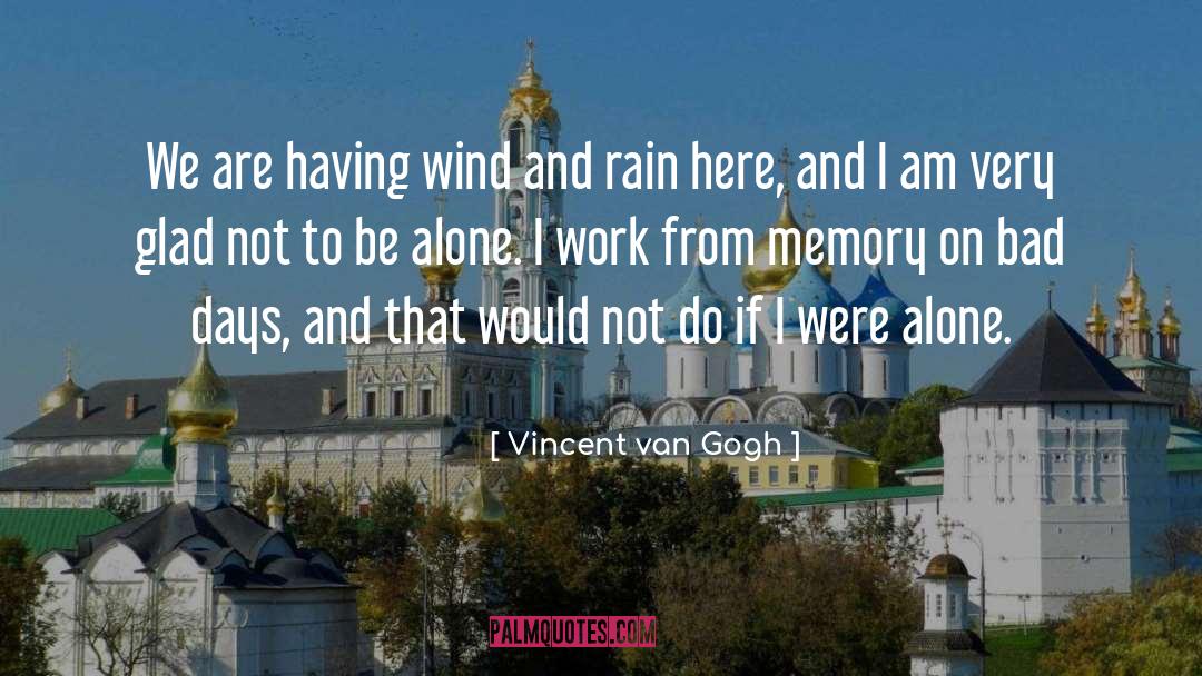 A Girl Sitting Alone In Rain With quotes by Vincent Van Gogh