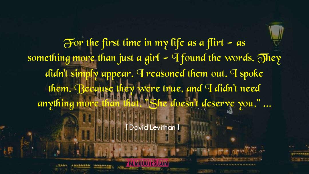 A Girl Worth Fighting For quotes by David Levithan