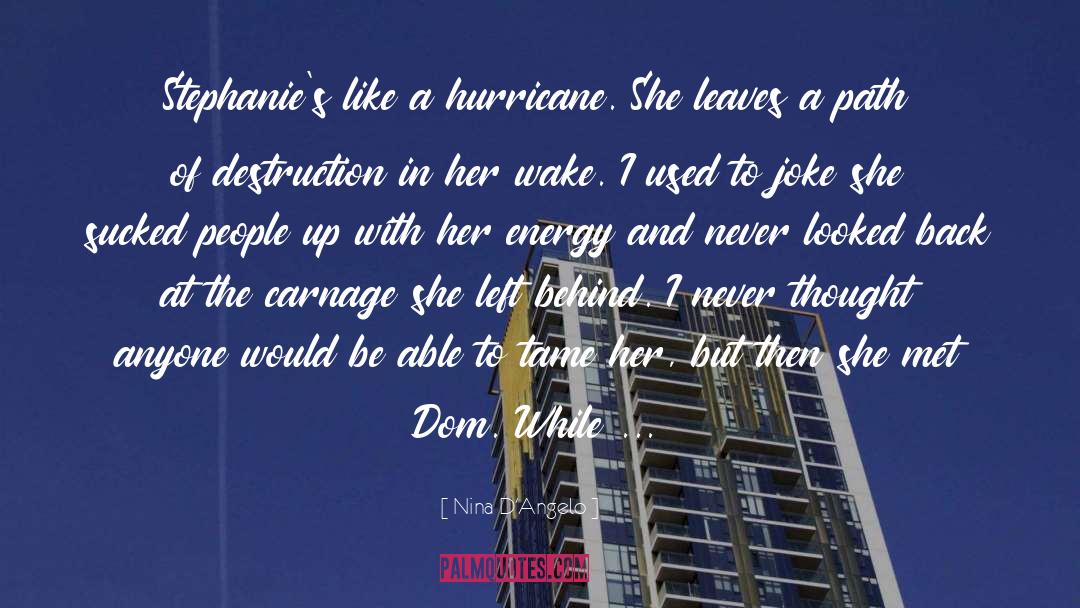 A Hurricane quotes by Nina D'Angelo