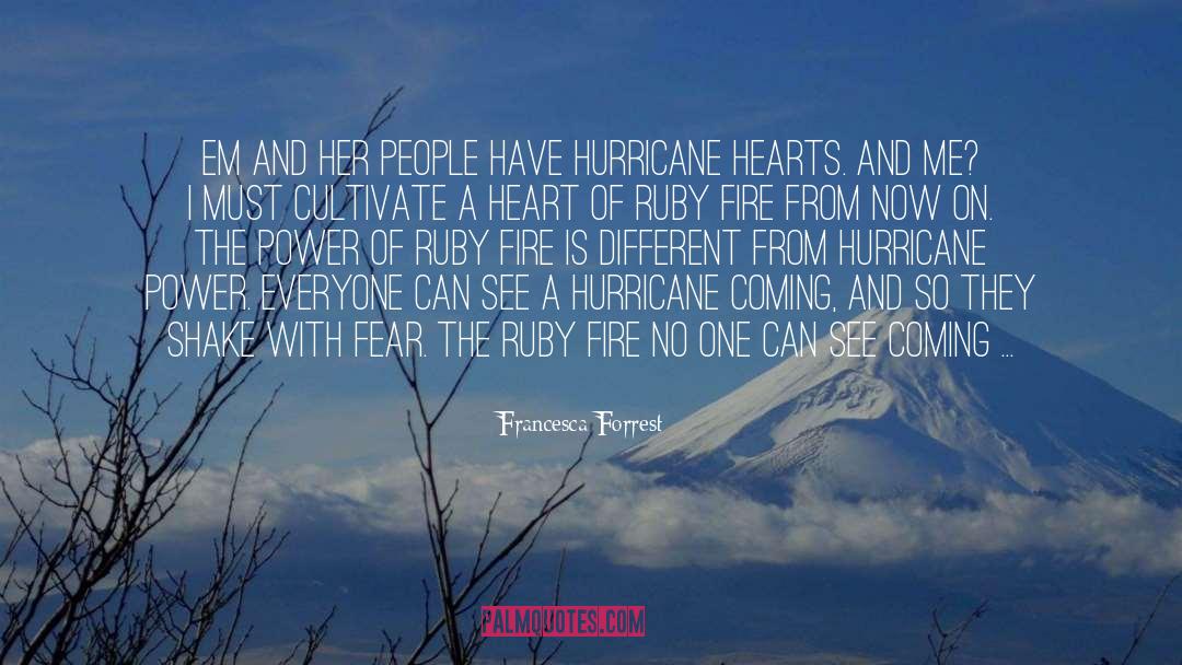 A Hurricane quotes by Francesca Forrest