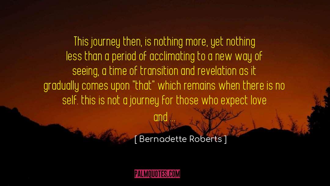 A Journey quotes by Bernadette Roberts
