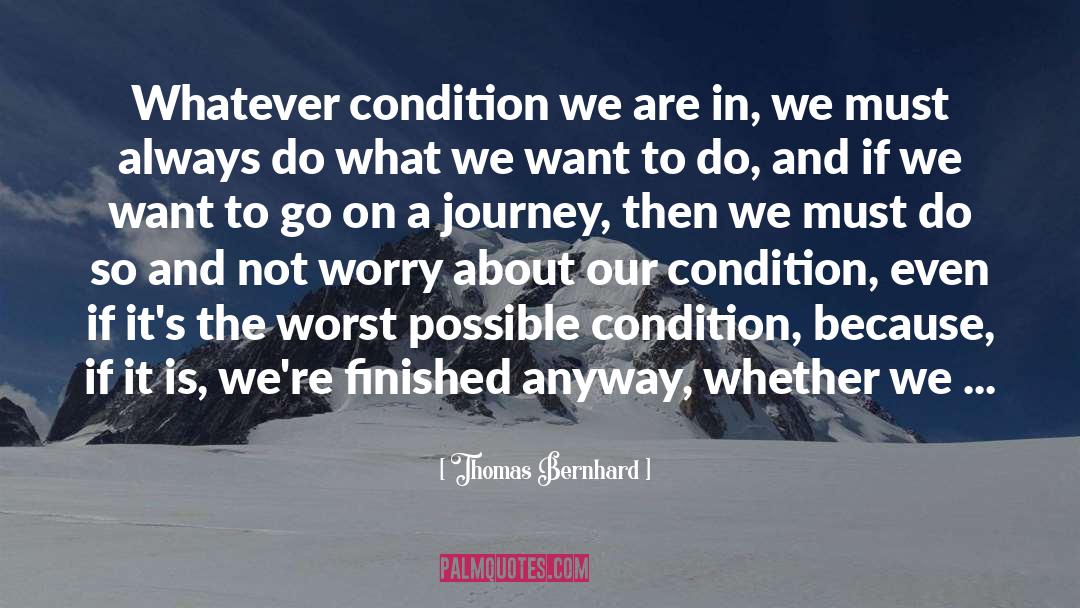 A Journey quotes by Thomas Bernhard