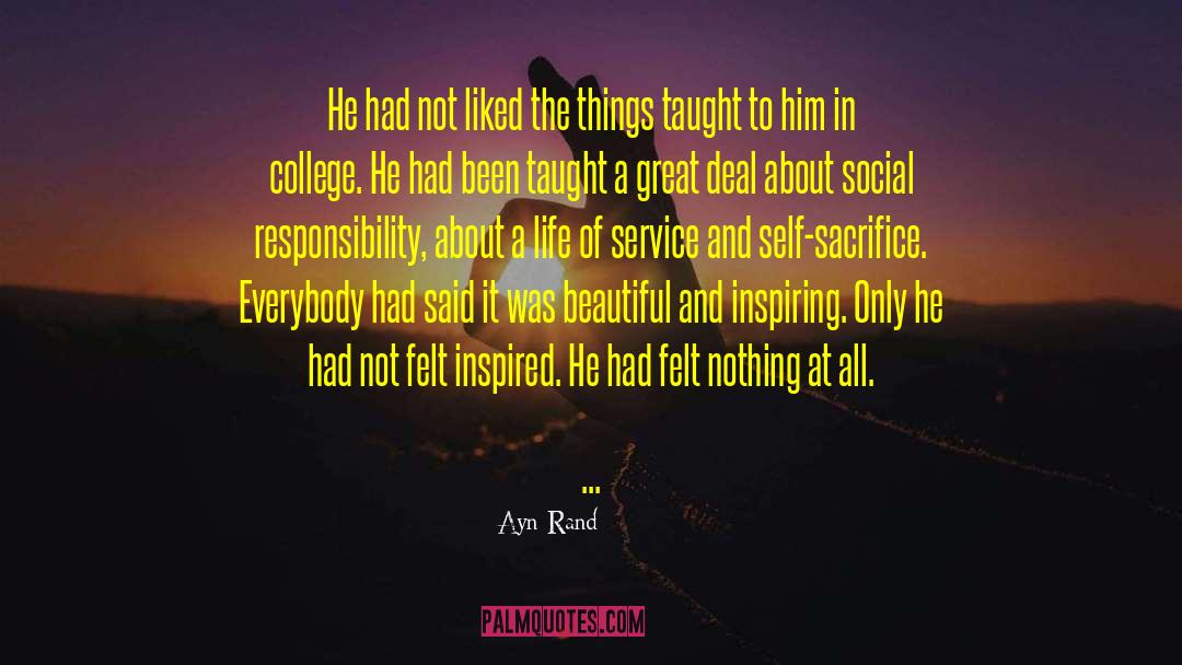 A Life Of Service quotes by Ayn Rand