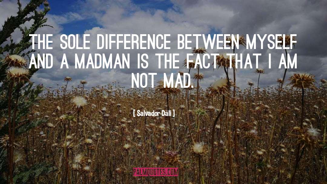 A Madman quotes by Salvador Dali