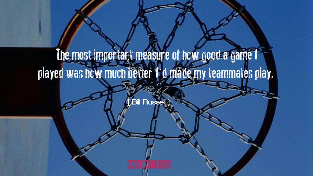 A Measure Of Leadership quotes by Bill Russell