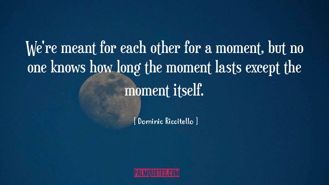 A Moment quotes by Dominic Riccitello