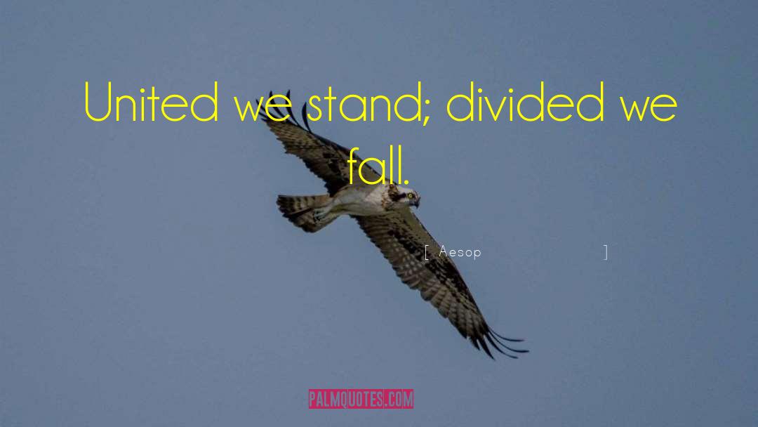 A Nation Divided Cannot Stand Quote quotes by Aesop