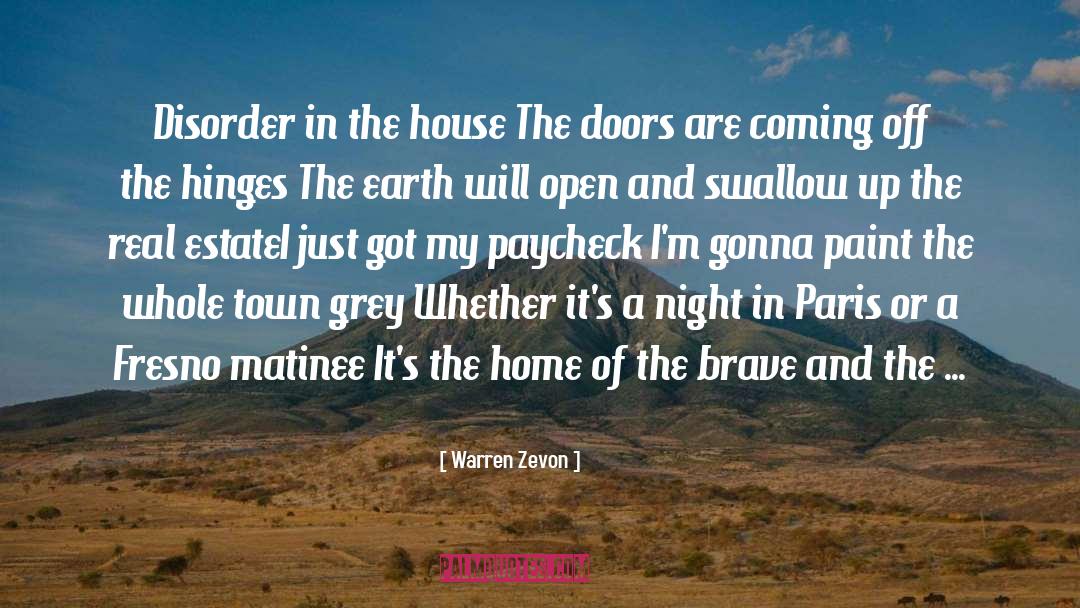 A Night In quotes by Warren Zevon