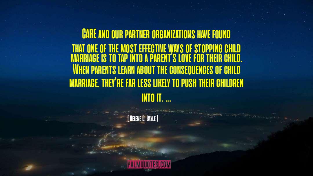 A Parents Love quotes by Helene D. Gayle