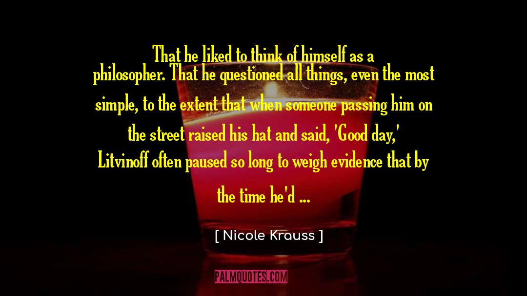 A Person Passing Away quotes by Nicole Krauss