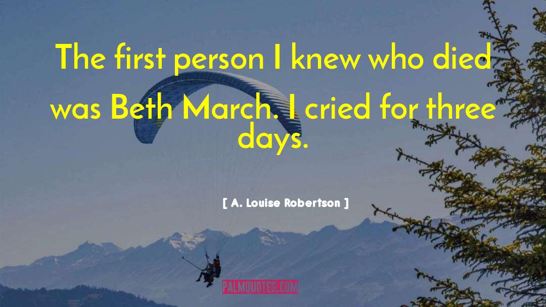 A Person Who Fights Back quotes by A. Louise Robertson