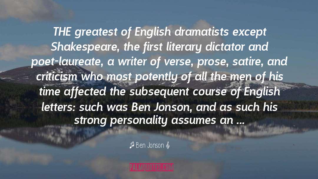 A Poet In Cinema quotes by Ben Jonson