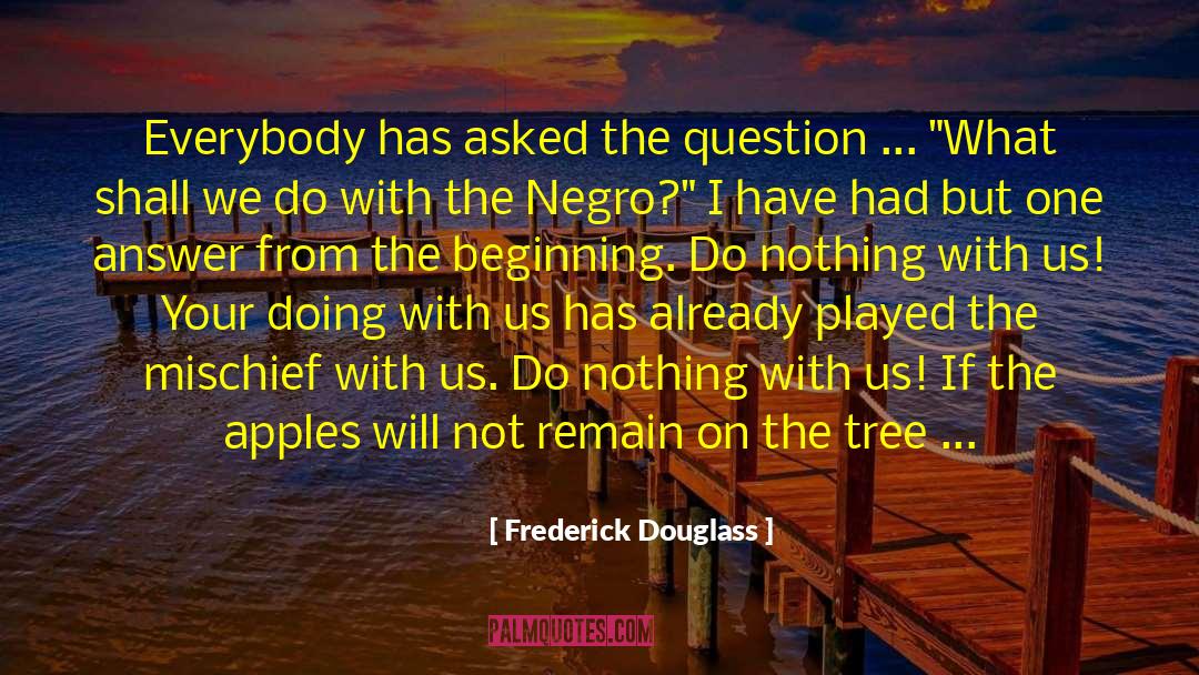 A Question Not Asked quotes by Frederick Douglass