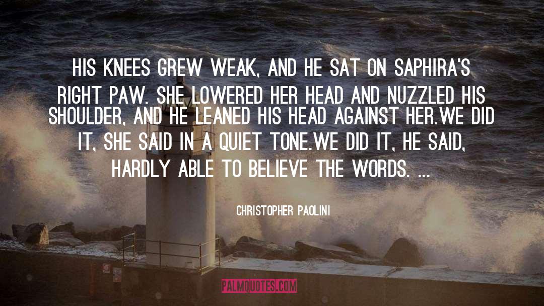 A Shoulder To Cry On quotes by Christopher Paolini
