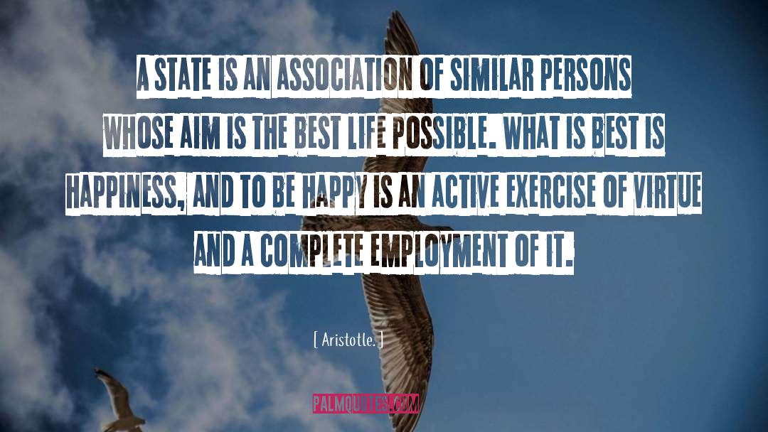 A State quotes by Aristotle.