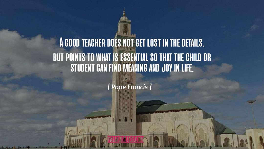 A Teacher Enlightens quotes by Pope Francis