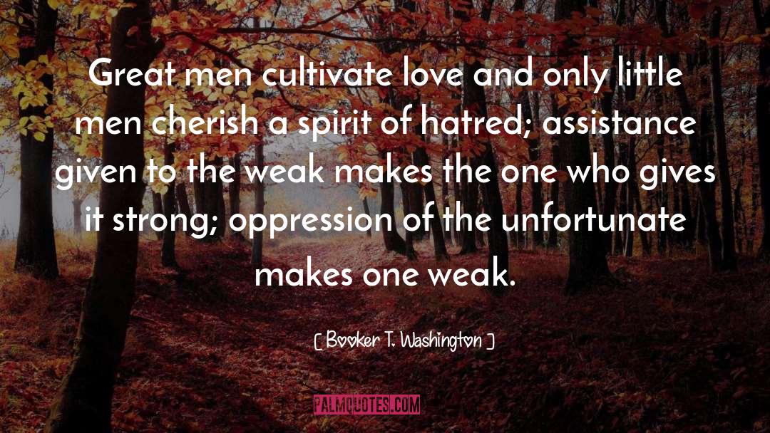 A Weak Mind quotes by Booker T. Washington