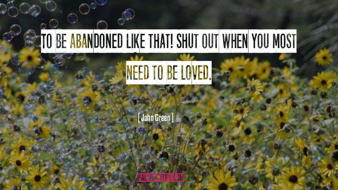 Abandoned quotes by John Green