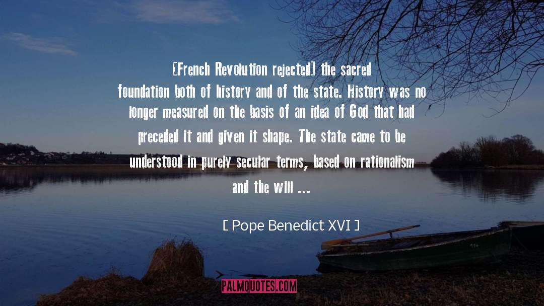 Abandoning quotes by Pope Benedict XVI