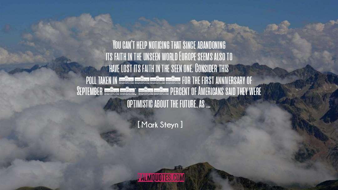 Abandoning quotes by Mark Steyn